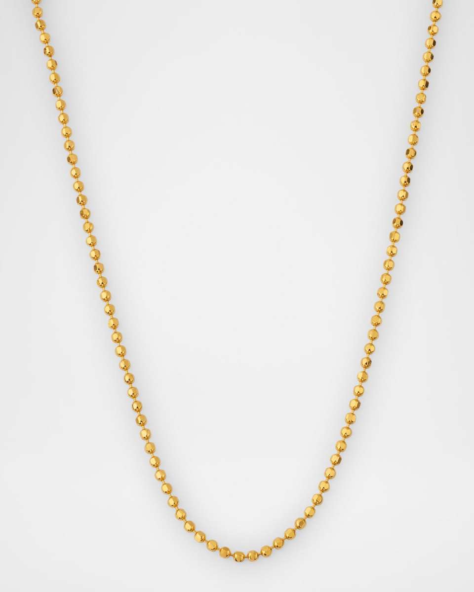 22K Disco Ball Chain Necklace, 1.5mm